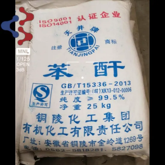 Industrial Phthalic Anhydride Key Intermediate for Polymers 